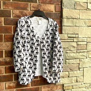 Just B Grayish White w Black Giraffes Over Top M